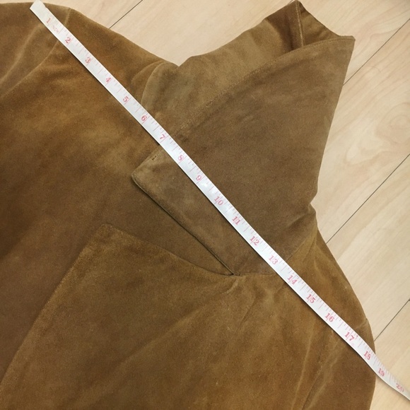 Frame Suede Leather Maxi Long Trench Coat Jacket Le Duster Tan Camel Size XS S - Picture 9 of 17